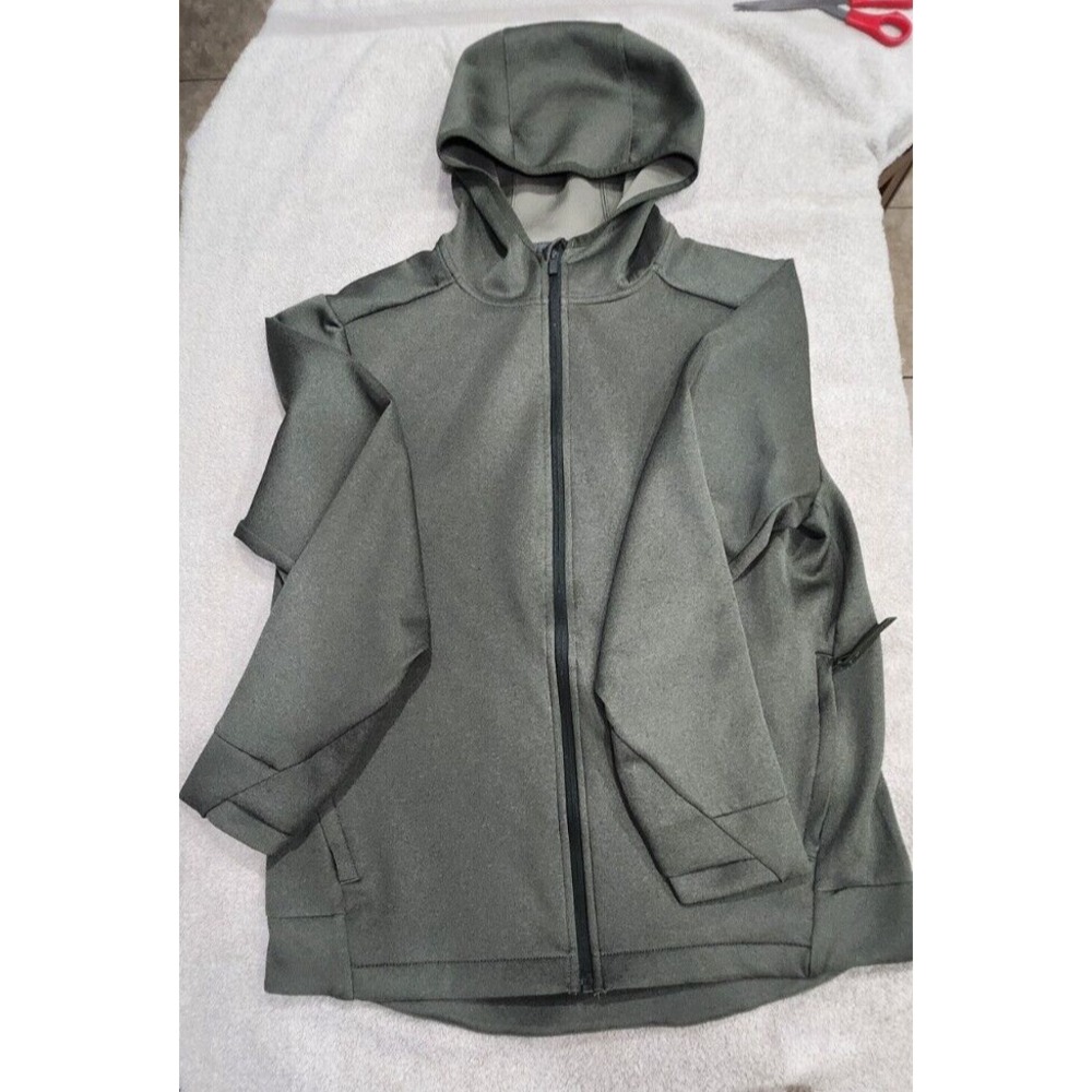 Full Zip Hooded Jacket Lightweight Men M Athletic Summer Track Jacket Green